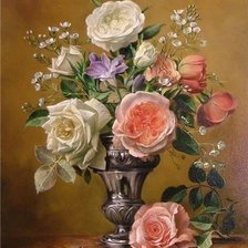 Схема вышивки «букет роз»