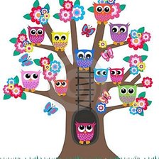 Схема вышивки «arbol con buhos»