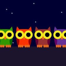 Схема вышивки «buhos de noche»