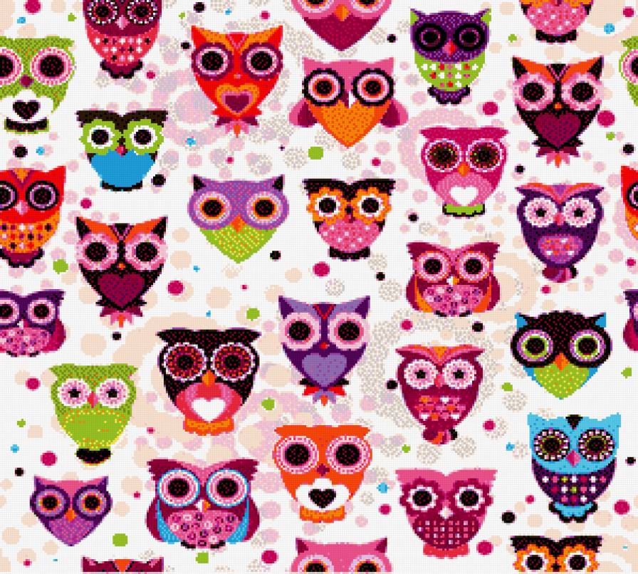 patron de buhos - предпросмотр