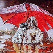 Схема вышивки «Два друга.»