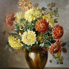 Схема вышивки «хризантемы»