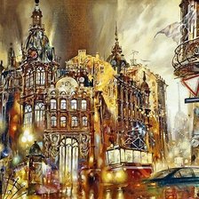 Схема вышивки «Сказочный город»