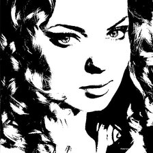 Схема вышивки «чёрно-белый портрет»