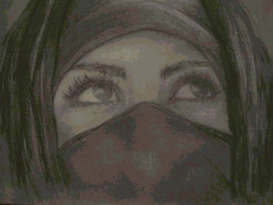 восточные глаза - взгляд глаза восток красавица девушка лицо портрет - предпросмотр