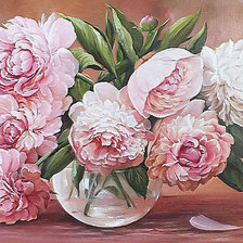 Схема вышивки «Букет пионов»