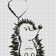Схема вышивки «еж»