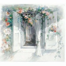 Схема вышивки «ventana e interior»