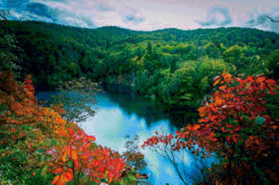 Озеро - озеро, вода, природа, пейзаж - предпросмотр