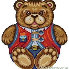 Схема вышивки «Топтыгин-подушка»