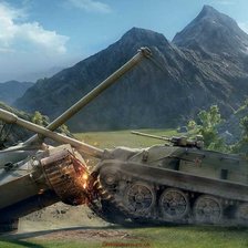 Схема вышивки «танк»