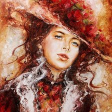 Схема вышивки «портрет девушки»