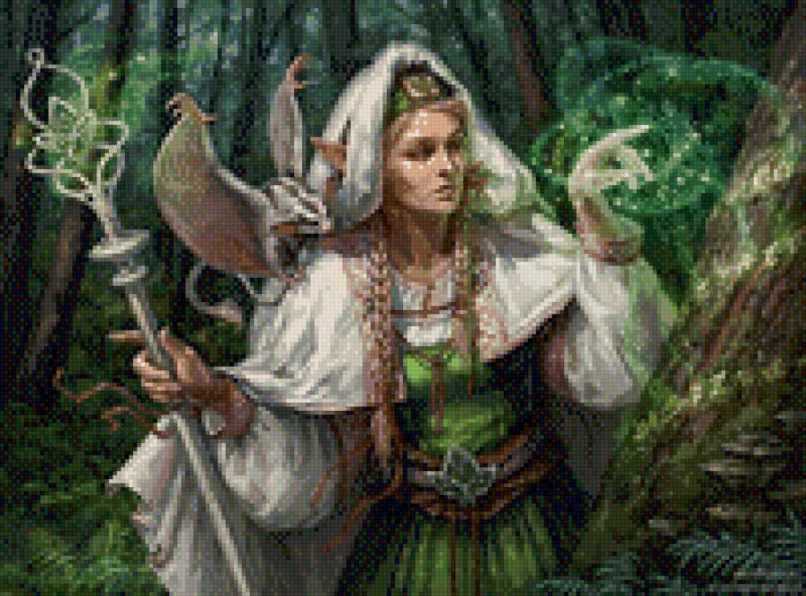 ведунья - женщина, фэнтези, колдовство - предпросмотр