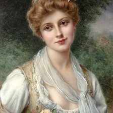 Схема вышивки «очаровательная девушка»