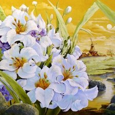 Схема вышивки «лилии»