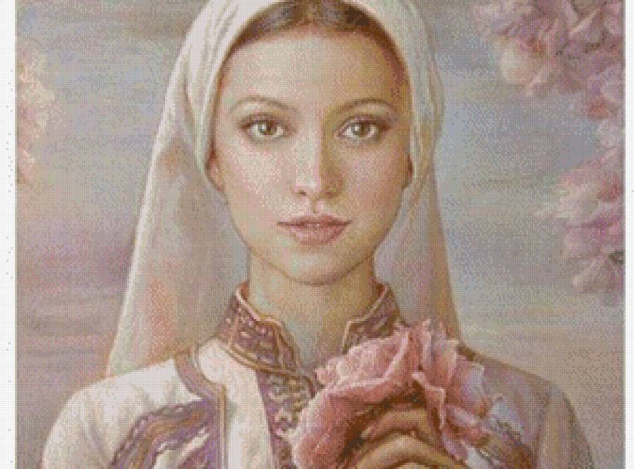 Девушка - девушка, цветок - предпросмотр