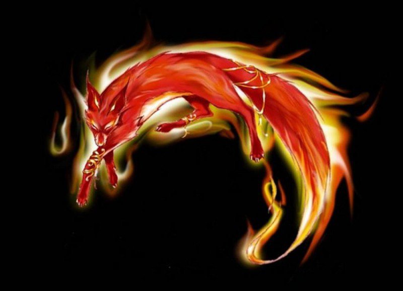 Зеркало Души - огненный волк - оригинал