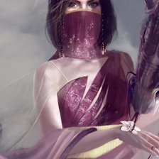 Схема вышивки «Девушка и дракон»