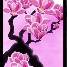 Схема вышивки «Триптих" Магнолия-2"»