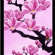 Схема вышивки «Триптих" Магнолия-1"»