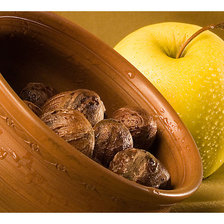 Схема вышивки «яблоко и орхи»