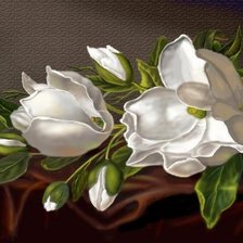 Схема вышивки «Белая магнолия»