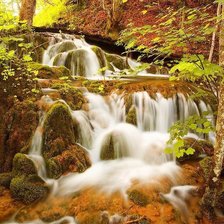 Схема вышивки «Водопад в лесу»