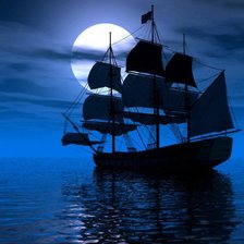 Схема вышивки «корабль»