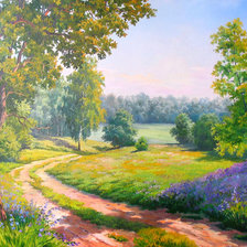 Схема вышивки «картины художников - пейзаж»