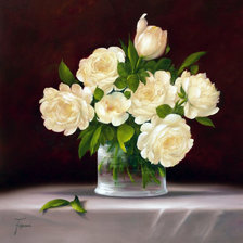 Схема вышивки «розы в вазе»