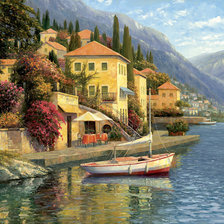 Схема вышивки «горы море»