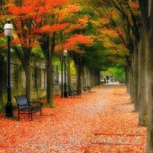 Схема вышивки «Осенний парк»