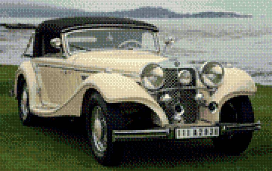 Ретро-автомобиль - ретро автомобиль мерседес - предпросмотр