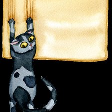 Схема вышивки «Для метрики. Кот.»