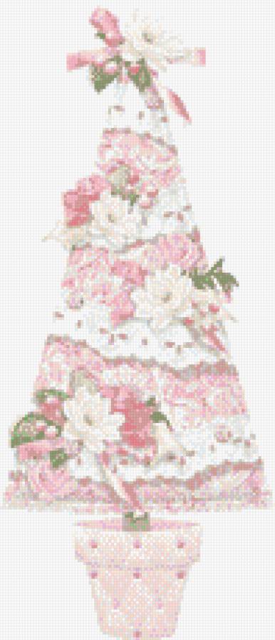 Christmas tree - розовая елочка, новогодння елочка - предпросмотр