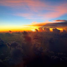 Схема вышивки «закат»