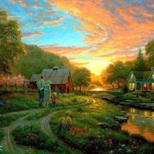 Схема вышивки «вечер»