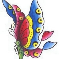 Схема вышивки «бабочка»