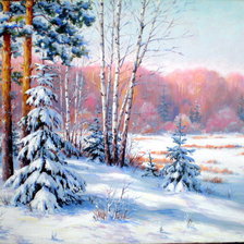 Схема вышивки «зима. утро»