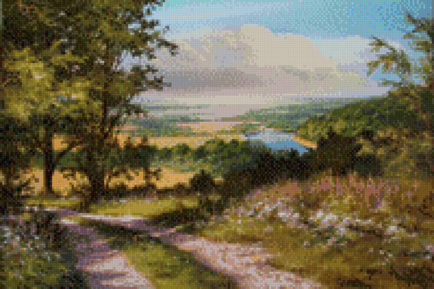 дорога. луг - предпросмотр