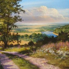 Схема вышивки «дорога. луг»