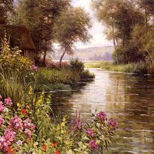 Схема вышивки «река. пейзаж»