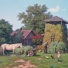 Схема вышивки «Деревня»