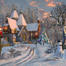 Схема вышивки «Дом»