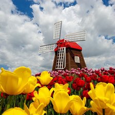 Схема вышивки «мельница»