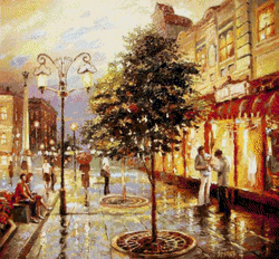 город - городская улица, город - предпросмотр