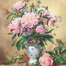 Схема вышивки «Пионы»