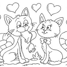 Схема вышивки «котики»