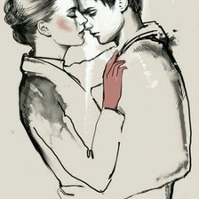 Схема вышивки «двое»