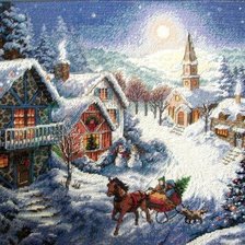 Схема вышивки «Сани»